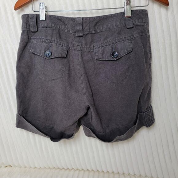 Banana Republic 100% Linen Shorts Women’s Size Grey Casual Summer - Picture 5 of 5